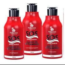 SOS Natureza Csmeticos - Banho de Vitamina - Shampoo + Condicionador + Máscara KIT 3x300ml SOS Natureza Csmeticos - Banho de Vitamina - Shampoo + Condicionador + Máscara KIT 3x300ml