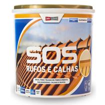 SOS Telhas Rufos e Calhas Corrige Nivela e Veda trincas e fissuras Pote de 900g Cor Branco