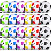 Sotiff, 24 peças, tamanho 4 bolas de futebol coloridas com bombas Sotiff, 24 peças, tamanho 4 bolas de futebol coloridas com bombas