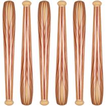 Sotiff 6 Unidades Bate de Béisbol Inflable 75 cm Patrón de Madera