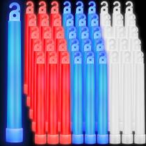 Sotiff Glow Sticks 96 unidades, 15 cm, vermelho, azul, branco, 12h