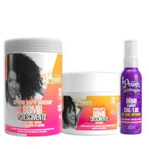 Soul Power Bomb Crescimento Masc 400ml + Cpp 800ml + Text Óleo 100ml