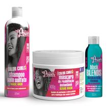 Soul Power Color Curls Sh 315ml + Masc 400ml + Blends Óleo 100ml