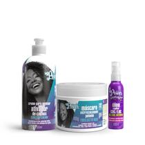 Soul Power Curly On Cream Cpp 500ml + Masc Butter 400ml + Text Óleo 100ml