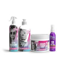 Soul Power Curly Styling Cpp 500ml + Masc Booster 400ml + Day After 315ml + Text Óleo 100ml