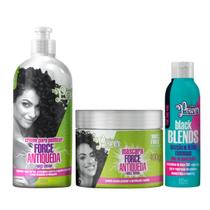 Soul Power Force Hair Antiqueda Masc 400ml + Cpp 500ml + Blends Óleo 100ml