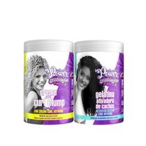 Soul Power Texturizações Curl Low Clump 800ml + Gelatina Ativadora 800ml