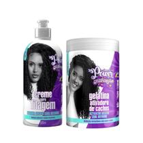 Soul Power Texturizações Curl Medium Fitagem 500ml + Gelatina Ativadora 800ml Soul Power Texturizações Curl Medium Fitagem 500ml + Gelatina Ativadora 800ml