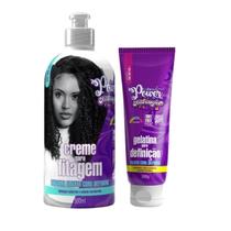 Soul Power Texturizações Curl Medium Fitagem 500ml + Gelatina Definição 280ml Soul Power Texturizações Curl Medium Fitagem 500ml + Gelatina Definição 280ml