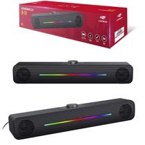 Soundbar 2.0 6W Conexao P2 Madeira Preto SB-50BK Usb C3Tech