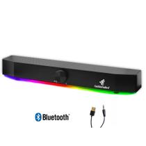 Soundbar Caixa de Som Rainbow 12w P2 Tv Pc Led RGB