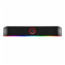 Soundbar Gamer Trust Throne RGB Stereo 2.0 USB e 3.5mm 40mm 12W Preto - GXT619 Soundbar Gamer Trust Throne RGB Stereo 2.0 USB e 3.5mm 40mm 12W Preto - GXT619