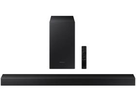 Soundbar Samsung HW-T450 2.1 Canais Potência 200W Bluetooth e Subwoofer Sem Fio Soundbar Samsung HW-T450 2.1 Canais Potência 200W Bluetooth e Subwoofer Sem Fio