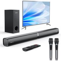 Soundbar SunTrok S-09 260W Bluetooth 5.3 com microfones para karaokê