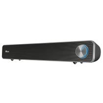 Soundbar Trust Arys, Iluminação LED, Design Compacto, 12W, 3.5mm, USB, Preto - 22946