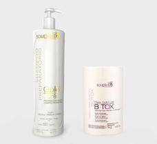 Soupleliss Kit Shampoo Gold Pré +B-Tox Mask 1Kg Efeito Botox