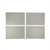 Souspla Retangular Lugar Americano Impermeável Cinza Claro