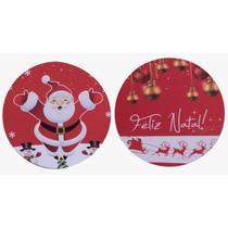 Sousplat 4 Capas Feliz Natal + 4 Bases Mdf Para Mesa Posta Jantar