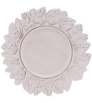 Sousplat Avulso 34,5cmPlastico Garden Leaf Branco Sousplat Avulso 34,5cmPlastico Garden Leaf Branco