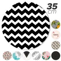 Sousplat Avulso Base De Mdf 35Cm Completo Estampado Chevron
