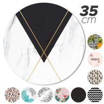 Sousplat Avulso Com Base De Mdf 35Cm Completo Geométrico