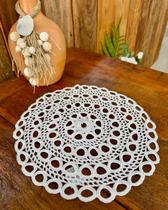 Sousplat Bandeja 34cm Argola Crochê Artesanal Sousplat Bandeja 34cm Argola Crochê Artesanal