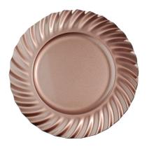 Sousplat Borda Ondas Rose Gold 33cm - 01 unidade - Cromus Natal - Rizzo