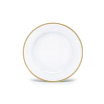 Sousplat Branco com Borda Dourada tipo Bandeja de Plástico para pratos 33 cm Lugar Americano 1 Un
