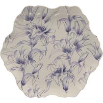 Sousplat Cerâmica Soft Bloom Flor Azul Sousplat Cerâmica Soft Bloom Flor Azul