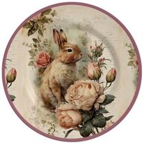 Sousplat Coelha Acácia 34Cm Cerâmica Alleanza