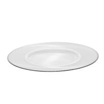 Sousplat com Fio Prata Thin Edge 33cm Cristal Wolff Sousplat com Fio Prata Thin Edge 33cm Cristal Wolff