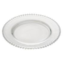 Sousplat Cristal Ecológico Clear Bolinha Transparente 32x3cm