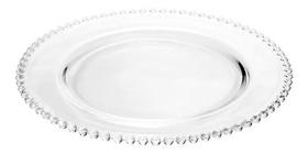 Sousplat De Cristal Transparente Pearl 32Cm Bolinha Wolff Sousplat De Cristal Transparente Pearl 32Cm Bolinha Wolff