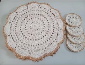 Sousplat de crochê 8 peças