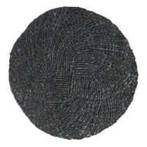 Sousplat de fibra natural preto 38cm x 38cm x 0,2cm Sousplat de fibra natural preto 38cm x 38cm x 0,2cm
