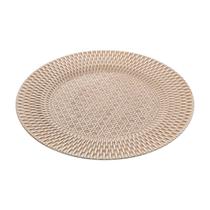 Sousplat De Plástico Jogo Americano 33cm Textura De Rattan Sousplat De Plástico Jogo Americano 33cm Textura De Rattan