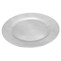 Sousplat de Plástico Opala Prata 33cm - Lyor Sousplat de Plástico Opala Prata 33cm - Lyor