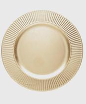 Sousplat De Plastico Primer Dourado 33 cm - Lyor