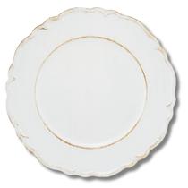 Sousplat De Plástico Redondo Patinado Moon Branco Mesa Posta 33cm Lyor Sousplat De Plástico Redondo Patinado Moon Branco Mesa Posta 33cm Lyor