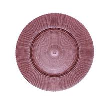 Sousplat De Vidro Silver Pink Rosê 33 X 2cm Home Design