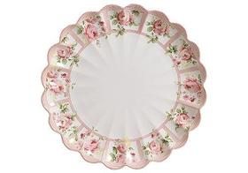 Sousplat em Cerâmica Relevado Rosas Vó Dulce 32,5cm Scalla