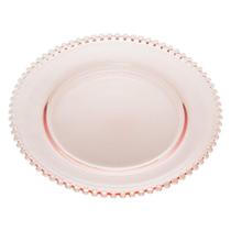 Sousplat em Cristal Pearl Rosa Wolff