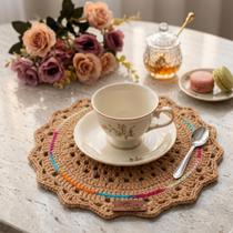 Sousplat em crochê pequeno para café ou chá da tarde produto Artesanal feito a mão Sousplat em crochê pequeno para café ou chá da tarde produto Artesanal feito a mão
