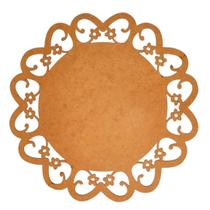 Sousplat em MDF Cru Arabesco 35cm - MDF 3mm - Kit C/ 12 Unid.