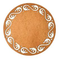 Sousplat em MDF Cru Arabesco 35cm - MDF 3mm - Kit C/ 12 Unid. Sousplat em MDF Cru Arabesco 35cm - MDF 3mm - Kit C/ 12 Unid.