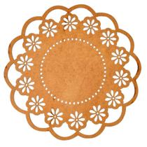 Sousplat em MDF Cru Arabesco 35cm - MDF 3mm - Kit C/ 12 Unid. Sousplat em MDF Cru Arabesco 35cm - MDF 3mm - Kit C/ 12 Unid.
