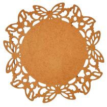 Sousplat em MDF Cru Arabesco 35cm - MDF 3mm - Kit C/ 12 Unid. Sousplat em MDF Cru Arabesco 35cm - MDF 3mm - Kit C/ 12 Unid.