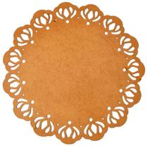 Sousplat em MDF Cru Arabesco 35cm - MDF 3mm - Kit C/ 6 Unid. Sousplat em MDF Cru Arabesco 35cm - MDF 3mm - Kit C/ 6 Unid.