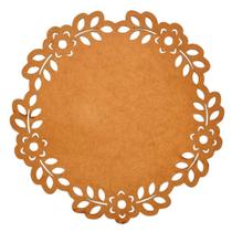 Sousplat em MDF Cru Arabesco 35cm - MDF 3mm - Kit C/ 6 Unid. Sousplat em MDF Cru Arabesco 35cm - MDF 3mm - Kit C/ 6 Unid.