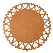 Sousplat em MDF Cru Arabesco 35cm - MDF 3mm - Kit C/ 6 Unid.